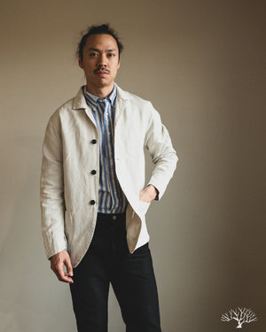 C.O.F. Studio Cotton/Linen Painter Jacket - Ecru