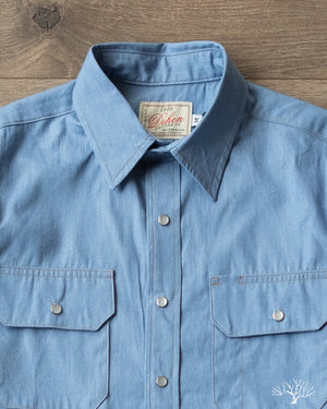 Dehen 1920 Drover Shirt - Light Indigo Chambray