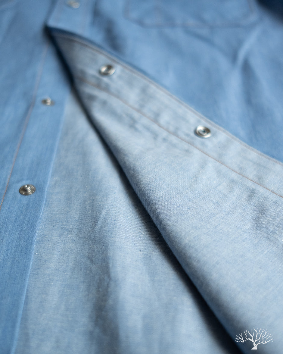 Dehen 1920 Drover Shirt - Light Indigo Chambray