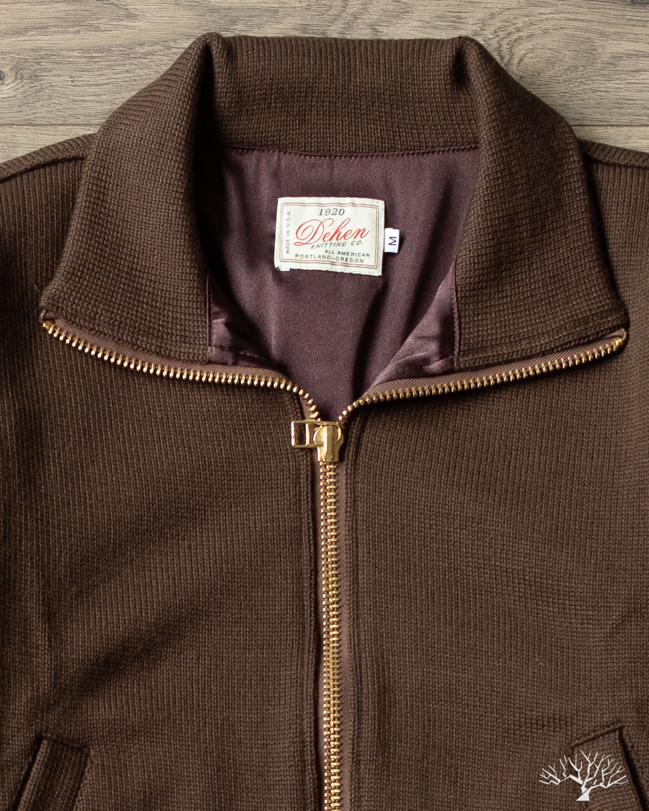 Dehen 1920 Full-Throttle Moto-Sweater - Brown