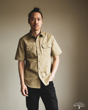 Dehen 1920 Short-Sleeve Drover Shirt - Alvord Khaki