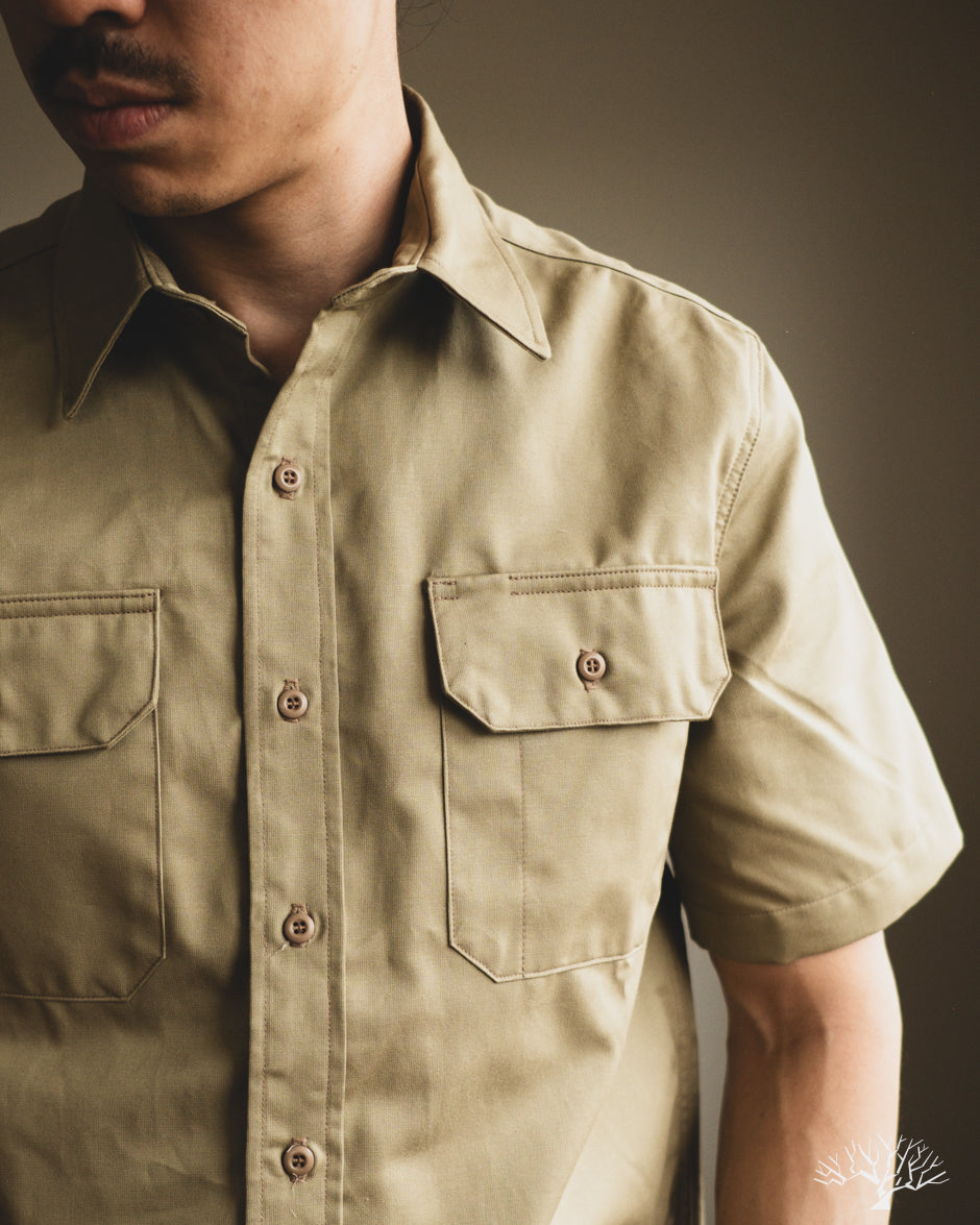 Dehen 1920 Short-Sleeve Drover Shirt - Alvord Khaki