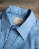 Dehen 1920 Short-Sleeve Drover Shirt - Light Indigo Chambray