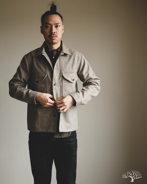 Dehen 1920 Skyline Overshirt - Oatmeal Melton