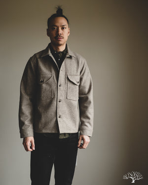 Dehen 1920 Skyline Overshirt - Oatmeal Melton