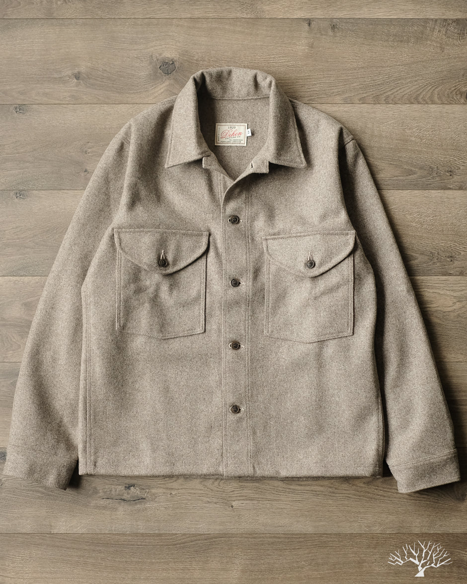 Dehen 1920 Skyline Overshirt - Oatmeal Melton