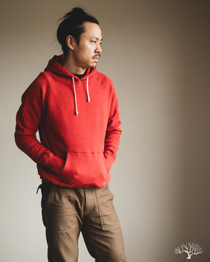 Denime 262 Four Needle Raglan Hoodie - Red