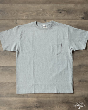 Denime 263 Crew Neck Pocket T-Shirt - Heather Grey