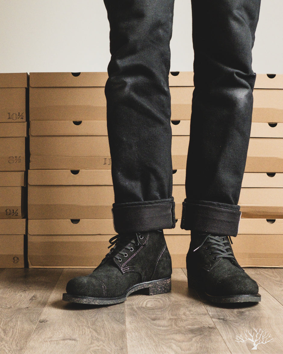 Withered Fig x Dr. Sole OZ Trooper Black Roughout Service Boot