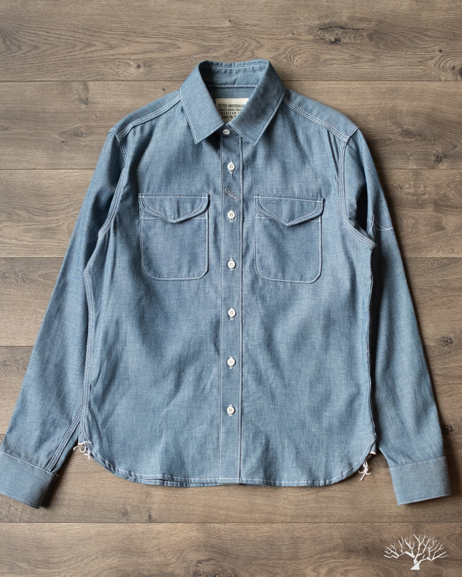 Fitted Underground LES Indigo Selvedge Chambray Shirt