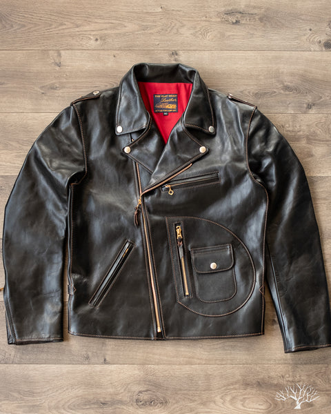 FN-LJ-HW004 - Horsehide Double Rider's Leather Jacket