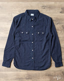 FN-SCW-002L - Indigo Dobby Western Shirt