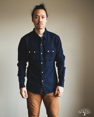 FN-SCW-002L - Indigo Dobby Western Shirt