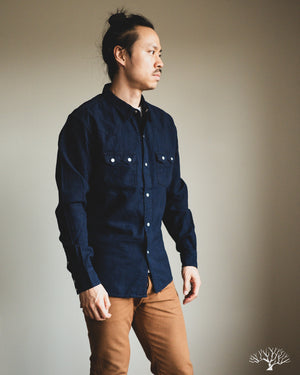 FN-SCW-002L - Indigo Dobby Western Shirt