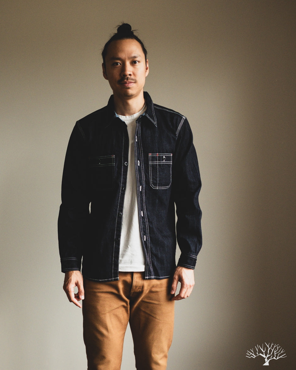 The Flat Head FN-SDK-301L - 10oz Denim Work Shirt