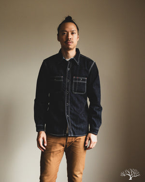 The Flat Head FN-SDK-301L - 10oz Denim Work Shirt