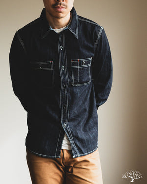 The Flat Head FN-SDK-301L - 10oz Denim Work Shirt