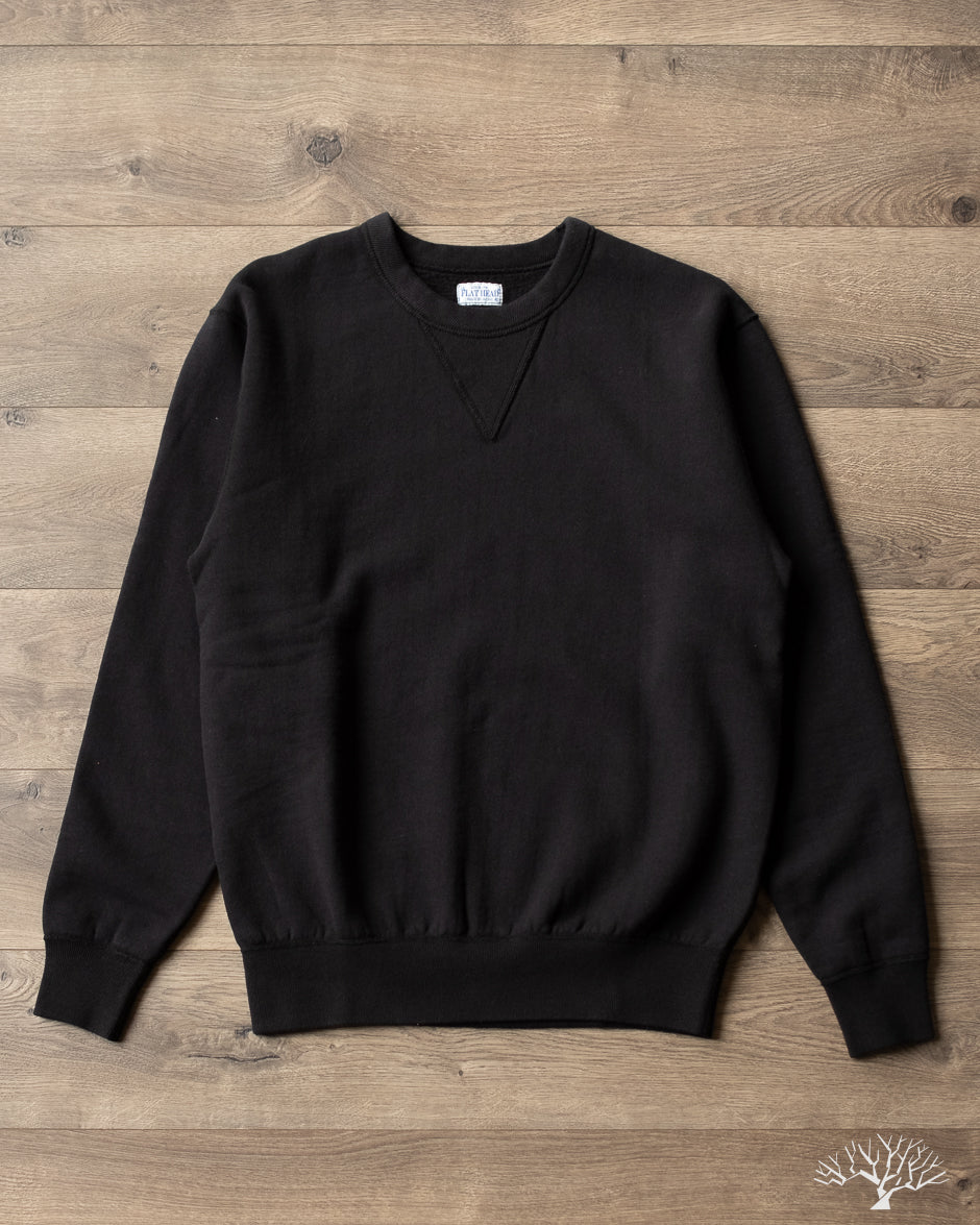 Flat Head FN-SWC-301 - Loopwheel Crew Neck Sweatshirt - Black