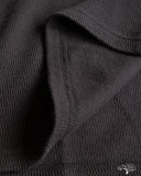 Flat Head FN-THLH-004 - Waffle Knit Henley Thermal - Black