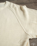 Flat Head FN-THW-001 - Thermal Raglan Sleeve Tee - Ivory