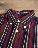 Gitman Vintage Indigo Deadstock Japanese Cabana Stripe Short-Sleeve Shirt