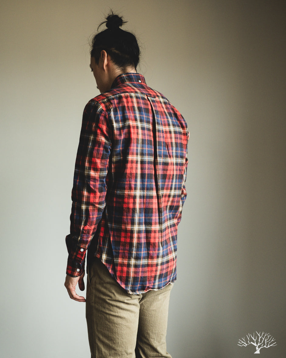 Red Shaggy Check Shirt