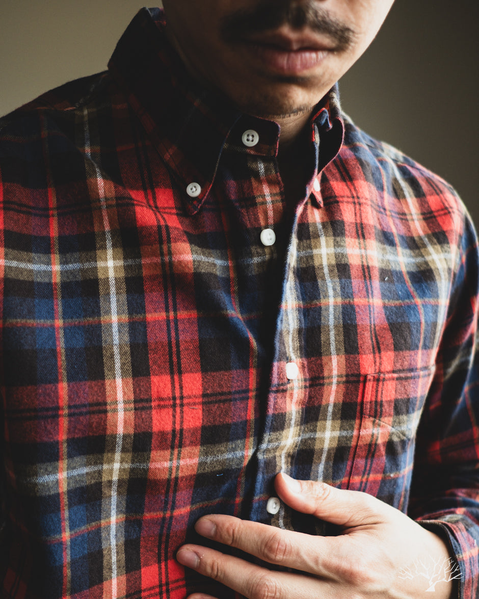 Red Shaggy Check Shirt