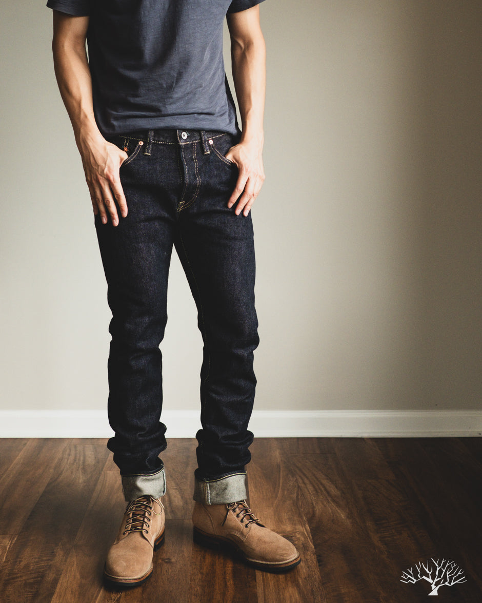 Iron Heart IH-555S-21 - 21oz Indigo Selvedge Super-Slim Denim