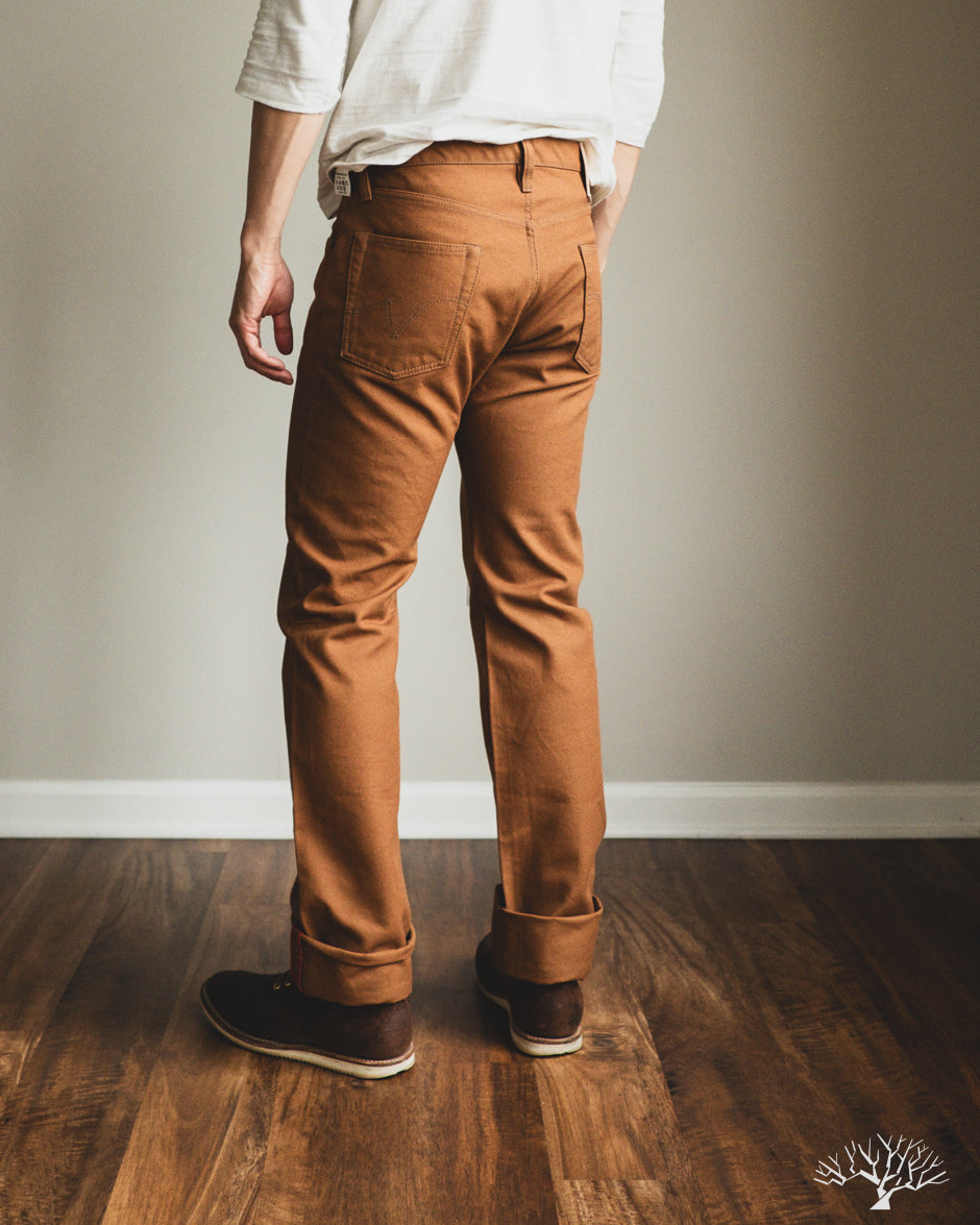 Iron Heart IH-634D - 17oz Duck Straight Cut Pants - Brown