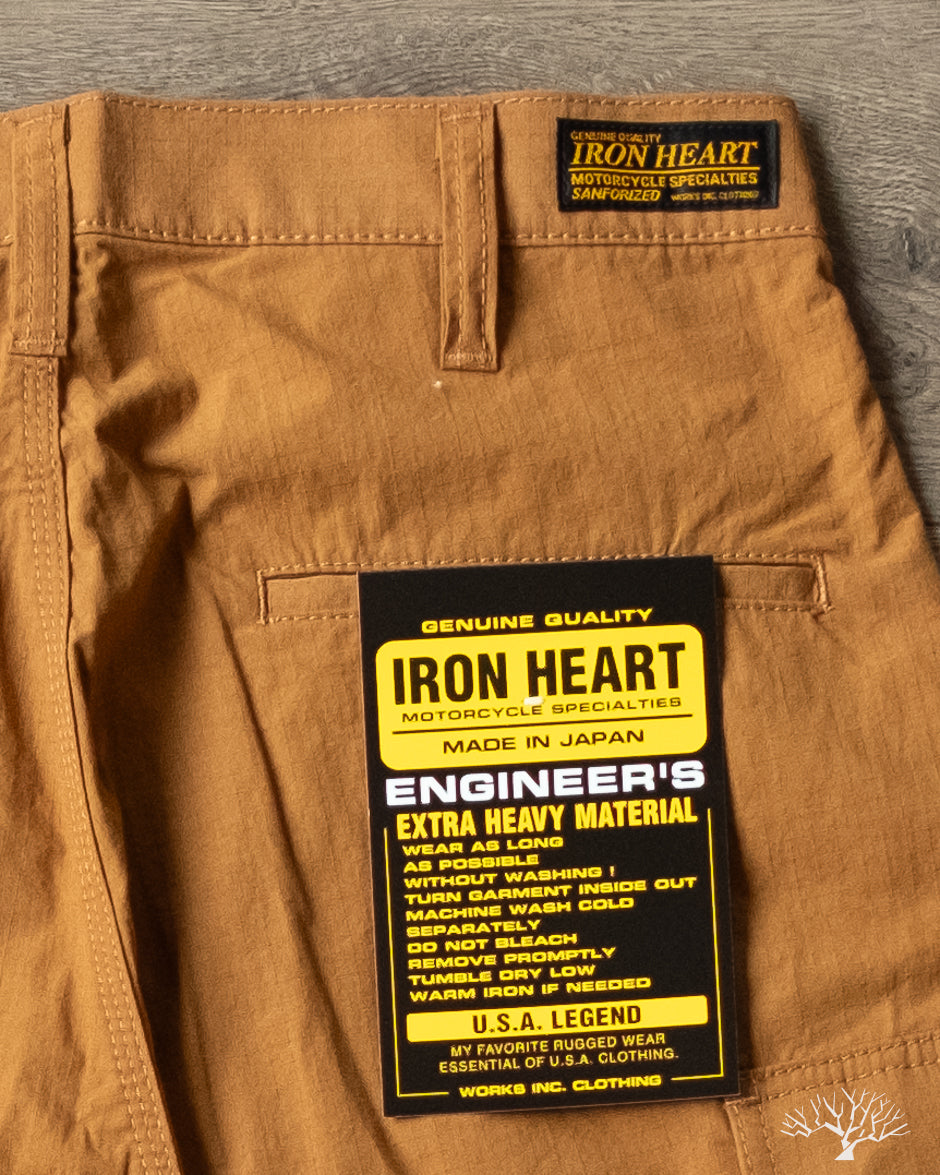 Iron Heart IH-736-BRN - Ripstop Cargo Shorts - Brown