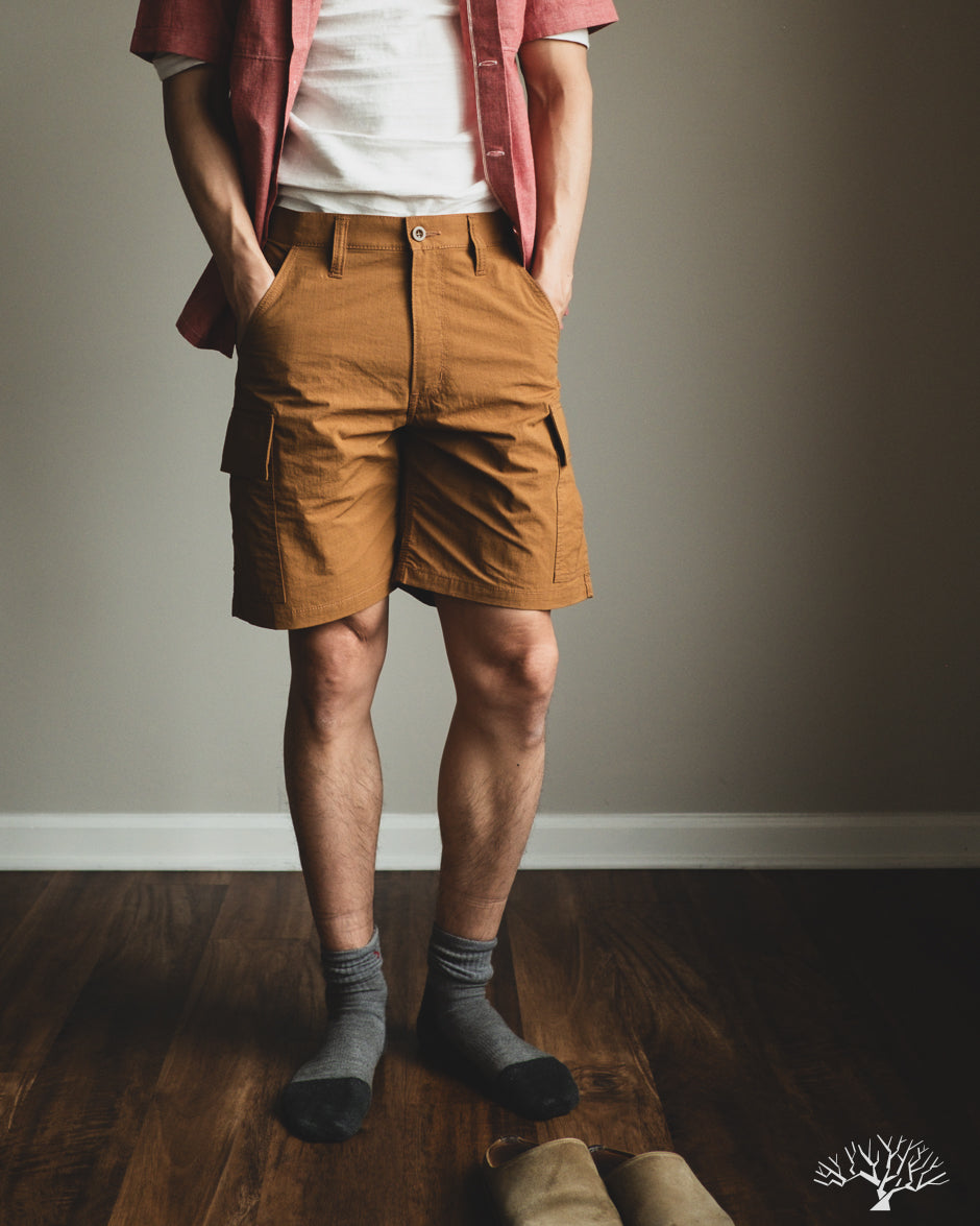 Iron Heart IH-736-BRN - Ripstop Cargo Shorts - Brown