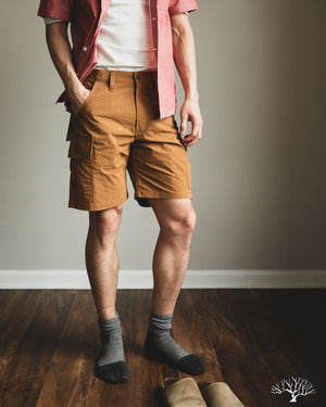 Iron Heart IH-736-BRN - Ripstop Cargo Shorts - Brown