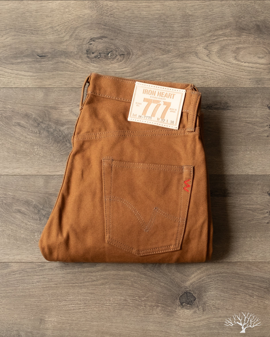 Iron Heart IH-777D - 17oz Duck Slim Tapered Cut Pants - Brown