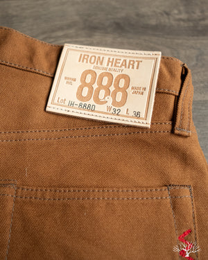 Iron Heart IH-888D - 17oz Duck High Rise Tapered Cut Pants - Brown