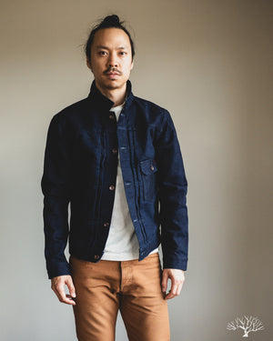 Iron Heart IHJ-140-IG - 19oz Selvedge Denim Type I Jacket - Indigo/Grey