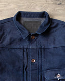 Iron Heart IHJ-140-IG - 19oz Selvedge Denim Type I Jacket - Indigo/Grey