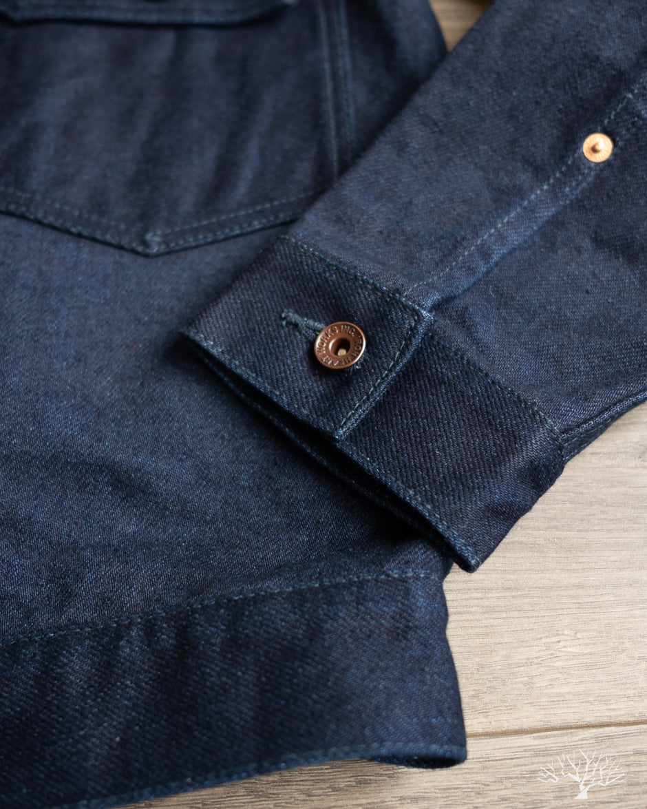 Iron Heart IHJ-140-IG - 19oz Selvedge Denim Type I Jacket - Indigo/Grey