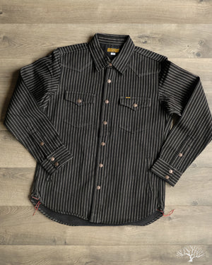 Iron Heart IHSH-227-BLK - 12oz Wabash CPO Shirt - Black