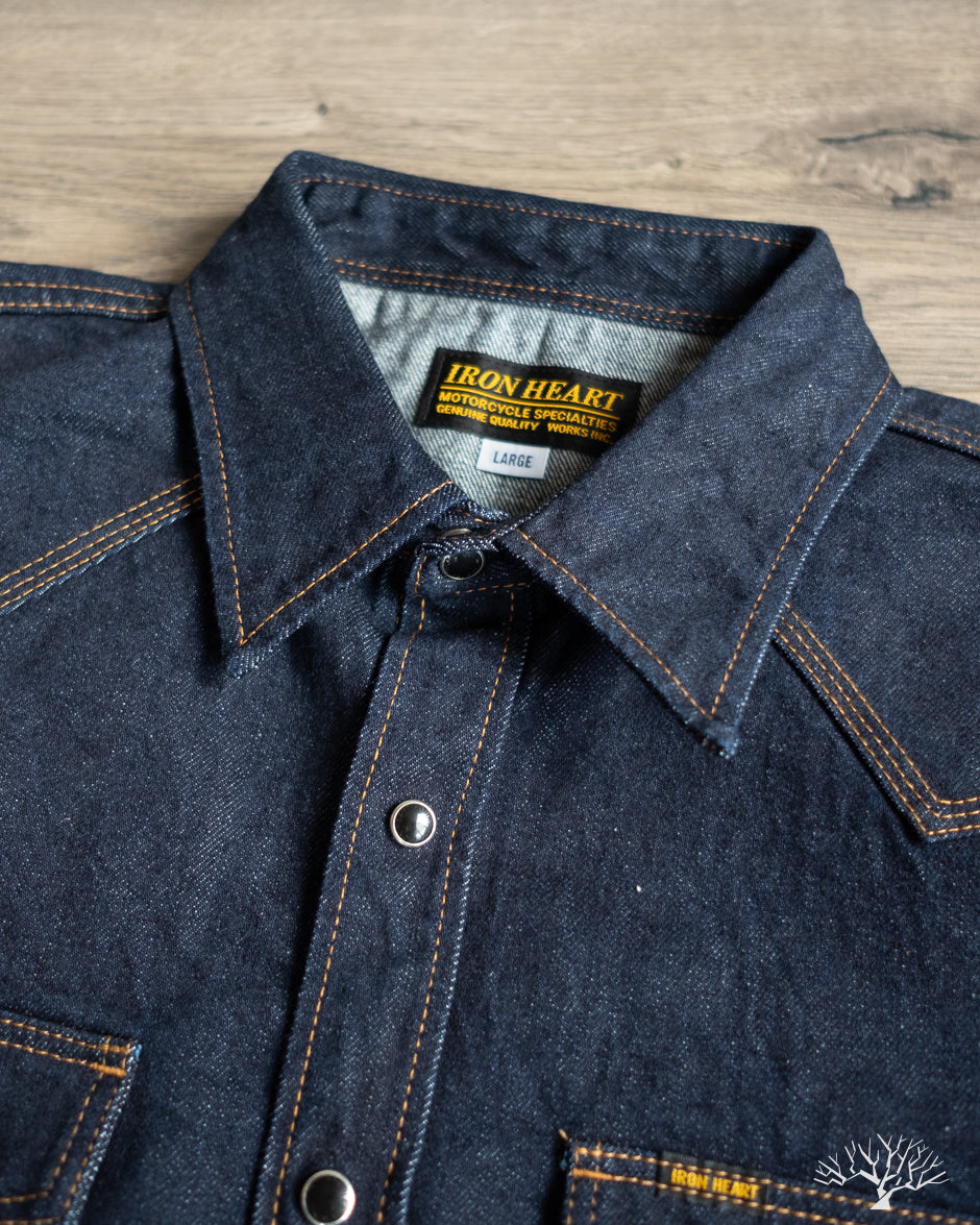 Iron Heart - IHSH-33-IND - 12oz Selvedge Denim Western Shirt - Indigo ...