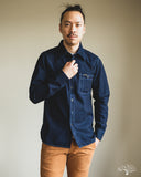 Iron Heart IHSH-353-BLU - 10oz Selvedge Denim Work Shirt - Indigo Overdyed Blue