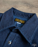 Iron Heart IHSH-353-BLU - 10oz Selvedge Denim Work Shirt - Indigo Overdyed Blue