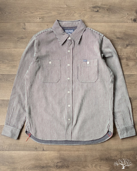 IHSH-366-IND - 8oz Herringbone Hickory Stripe Work Shirt