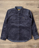 Iron Heart IHSH-398-NAV - 11oz Corduroy Western Shirt - Navy