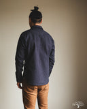 Iron Heart IHSH-401-NAV - Ultra Heavy Flannel Chalk Stripe Western Shirt - Navy