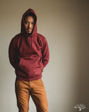 Iron Heart IHSW-49-BUR - 14oz Ultra Heavyweight Loopwheel Hoodie - Burgundy