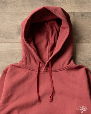 Iron Heart IHSW-49-BUR - 14oz Ultra Heavyweight Loopwheel Hoodie - Burgundy