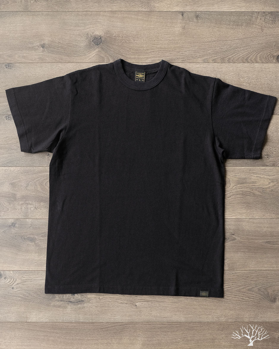 Iron Heart IHT-1610L-BLK - Loopwheel Crew Neck Long Tee - Black