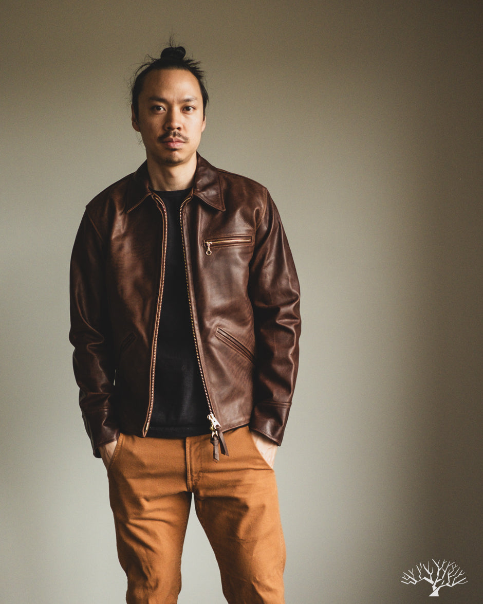 Iron Heart x Simmons Bilt Horsehide Savannah Jacket - Brown