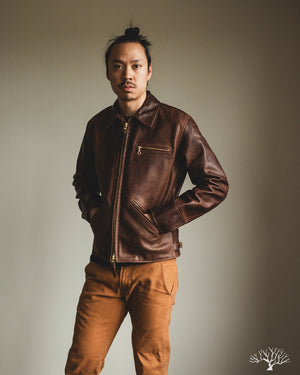 Iron Heart x Simmons Bilt Horsehide Savannah Jacket - Brown