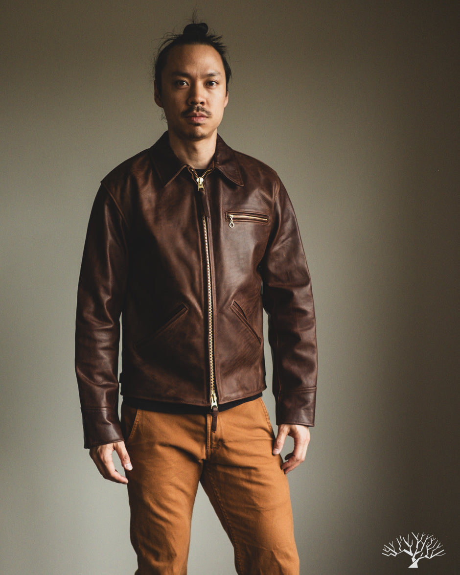 Iron Heart x Simmons Bilt Horsehide Savannah Jacket - Brown